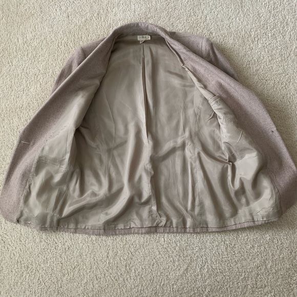 Vintage J.Crew Wool One Button Blazer Oatmeal 10 - Picture 3 of 6